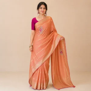 Aarvi Coral Banarasi Silk Saree