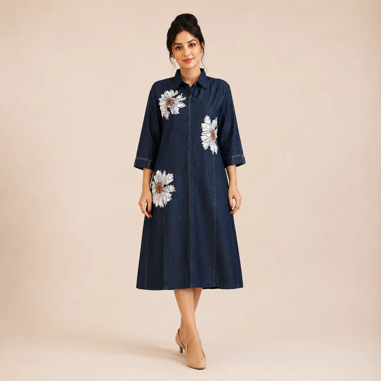 Elowen Bloom Denim Dress