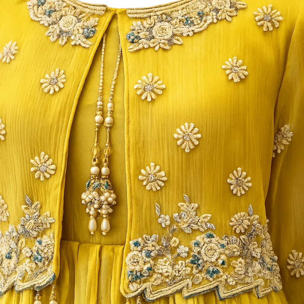 Solene Sunburst Georgette Gown - Image 3