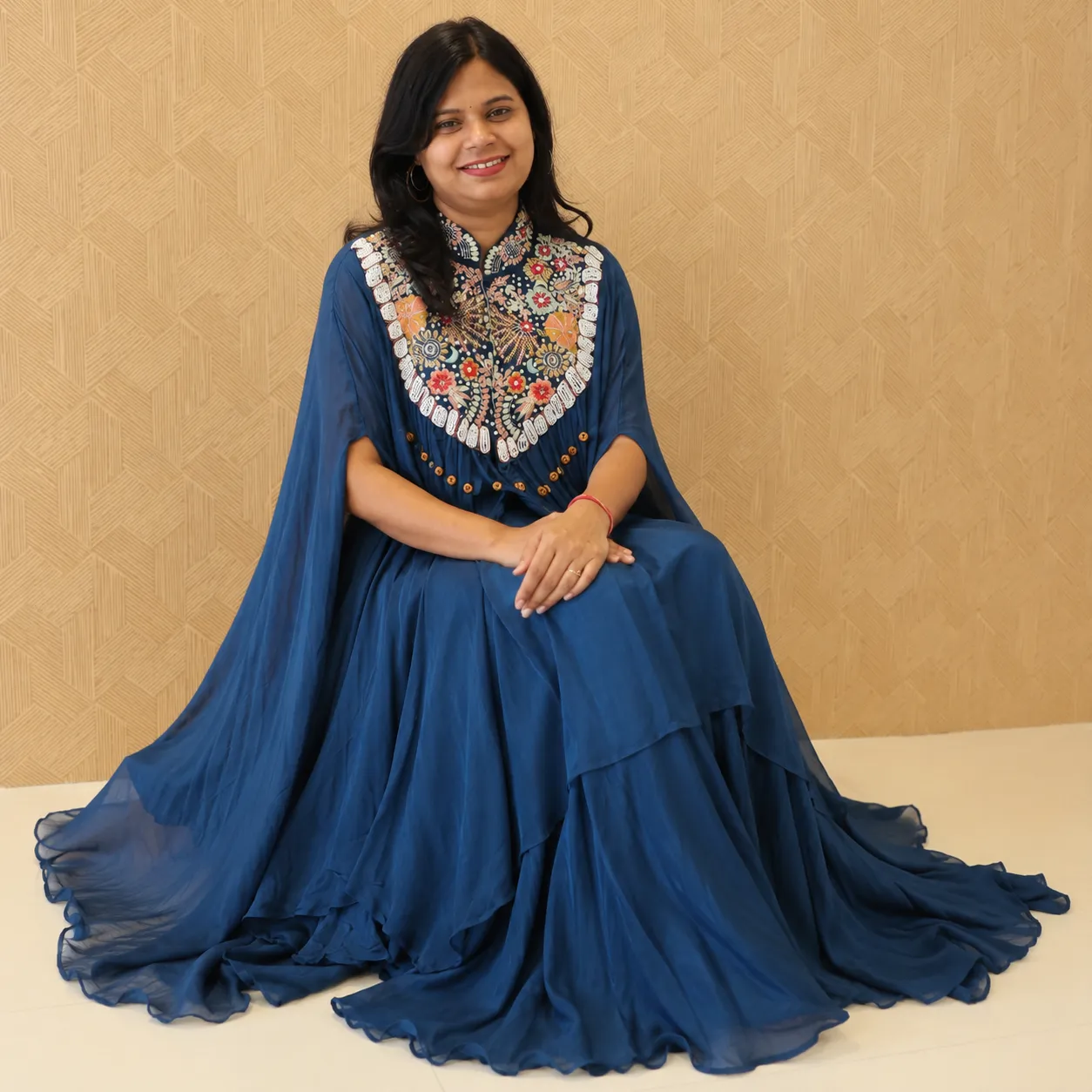 Virelle Azure Handcrafted Cape Set - Image 3
